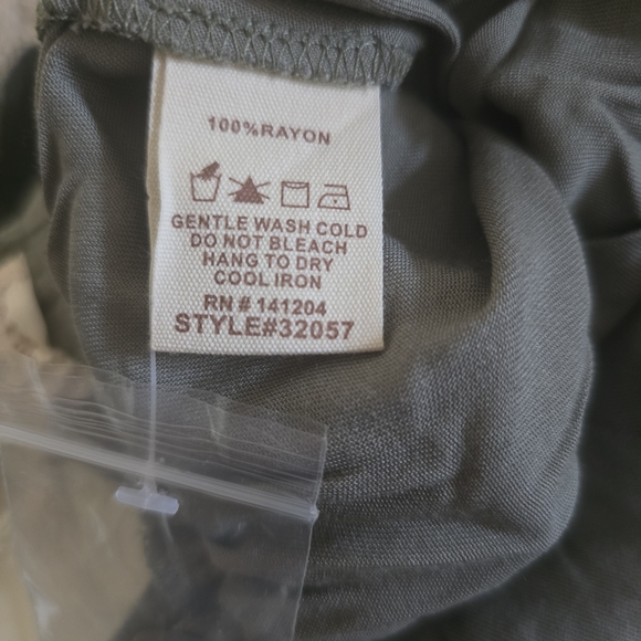 Hem & Thread Wide Leg Pants High Rise Flowy Summer Fall Trousers Gray New Medium - Picture 4 of 4